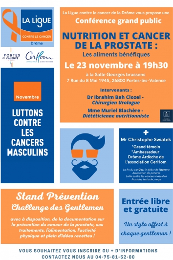 Conférence Nutrition et cancer de la prostate