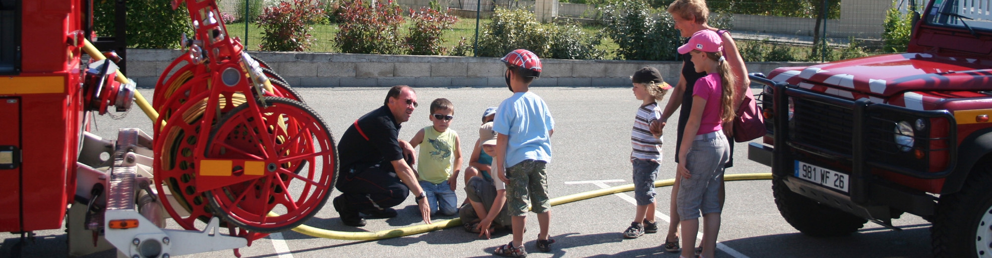 Démonstration des pompiers au quartier Est