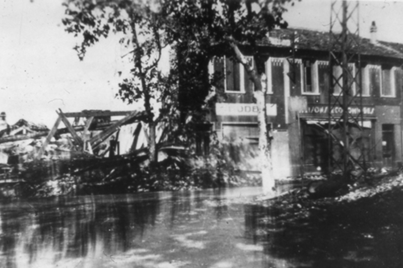 destructions de maisons portoises par les bombardements américains en août 1944