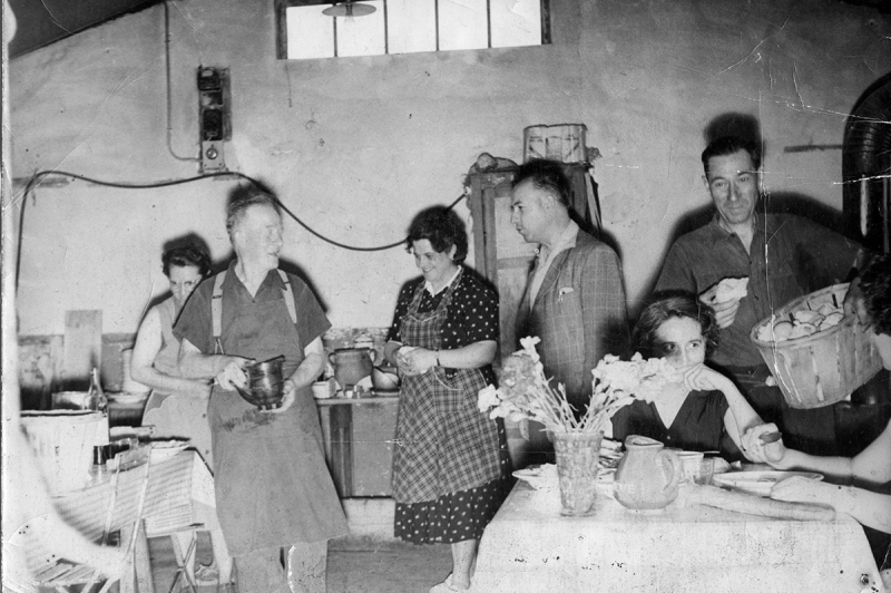 Cantine dans des baraquements