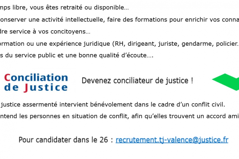 Devenir conciliateur : informations