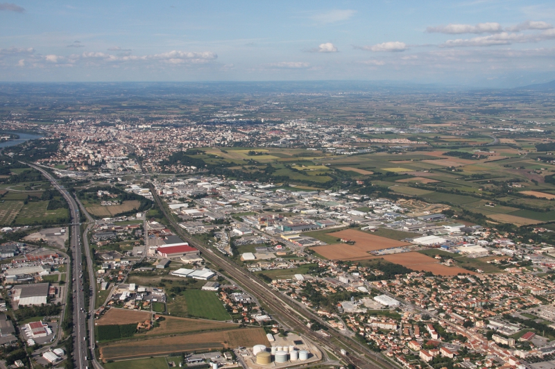 Vue aérienne de la ville côté nord