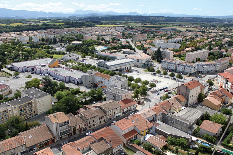 Vue aérienne de la ville côté sud-est