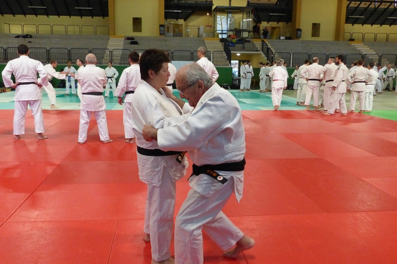 Lors d'un stage de judo