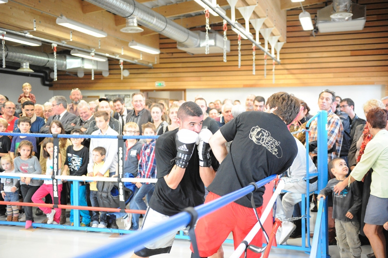 Match de boxe lors de l'inauguration de la salle Jurietti