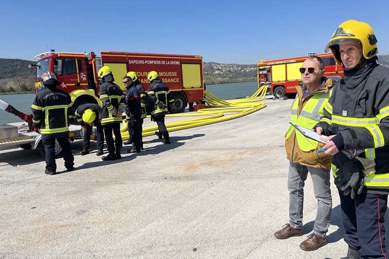 Exercice des pompiers