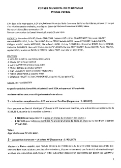 Procès-verbal du conseil municipal du 24-06-2024