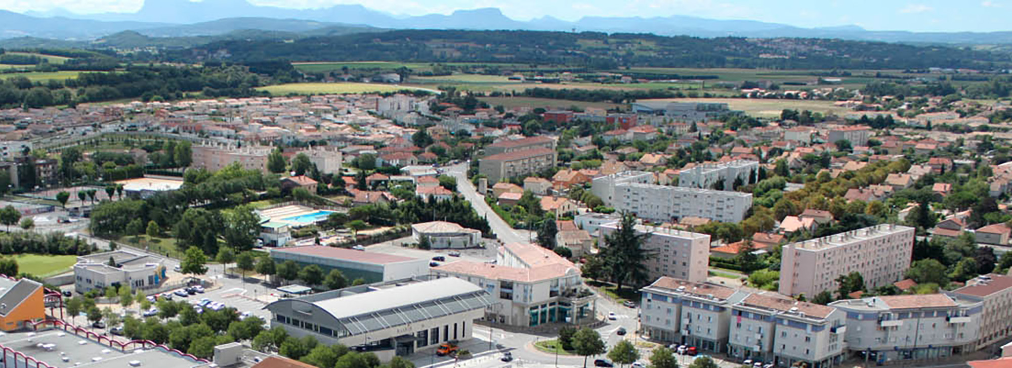 Vue aérienne de Portes-lès-Valence