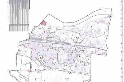 PLU :  zone réservée - rue Voltaire et Jaurès