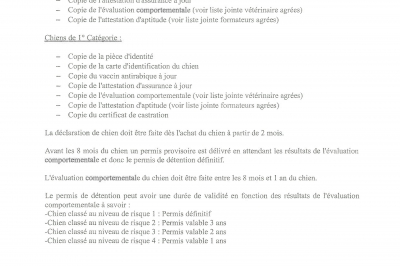 Déclaration de chien soumis à déclaration